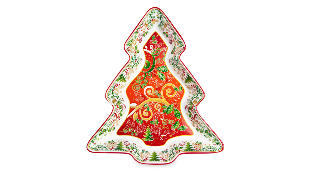 Блюдо-ель 27см Lamart Palais Royal Рождественная Омела