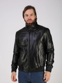 Кожаная куртка демисезонная на резинке