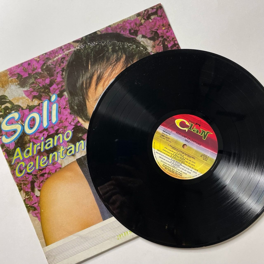 Винтажная виниловая пластинка LP Adriano Celentano Soli Сборник (Italy 1984)