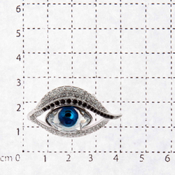 "Уаджет" брошь в родиевом покрытии из коллекции "Vision" от Jenavi с замком булавка