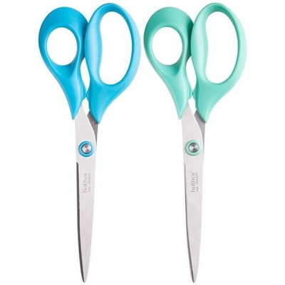 Ножницы Hatber COMFY 19 см, лёгкий рез, ассорти, 1 шт