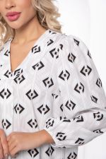 Блуза "Анима" ( белая / абстракция ) Б7527 LT Collection