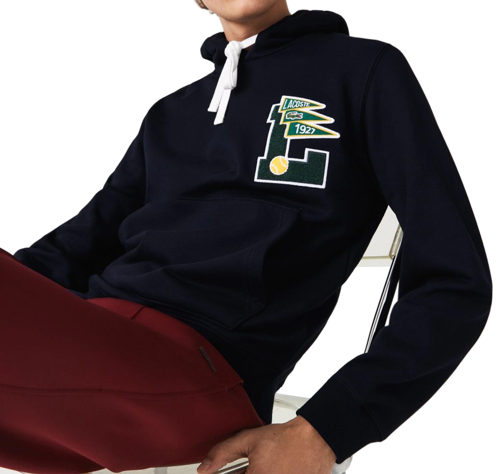 Мужская теннисная кофта Lacoste Men's Live Hoodie - небесный