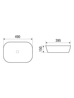 Раковина накладная (матовая оранжевая) WeltWasser WW  ELBACH 2143 MO 490х395х150