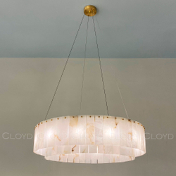 Люстра Cloyd HERCULANUM-A C12 / Ø80 см - алебастр - латунь (арт.11156)