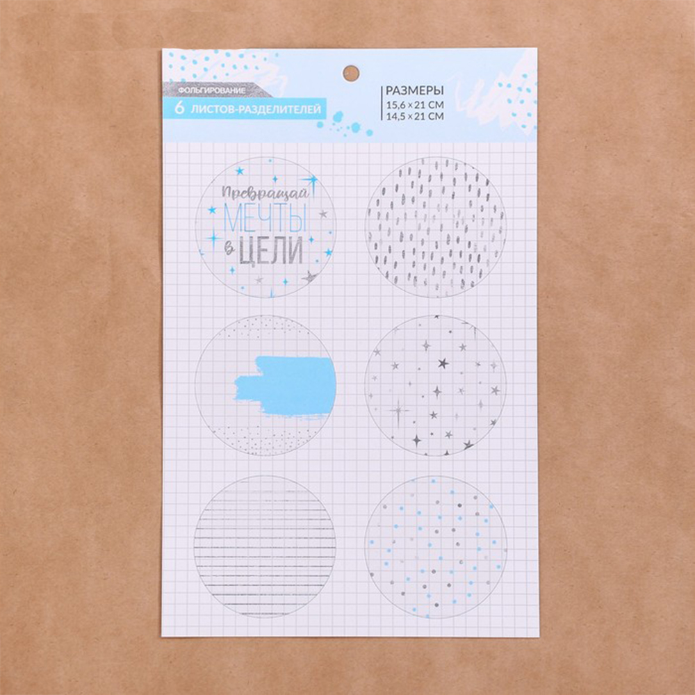 Набор ацетатных разделителей для планера «Голубое небо», 16 × 21 см, 6 листов