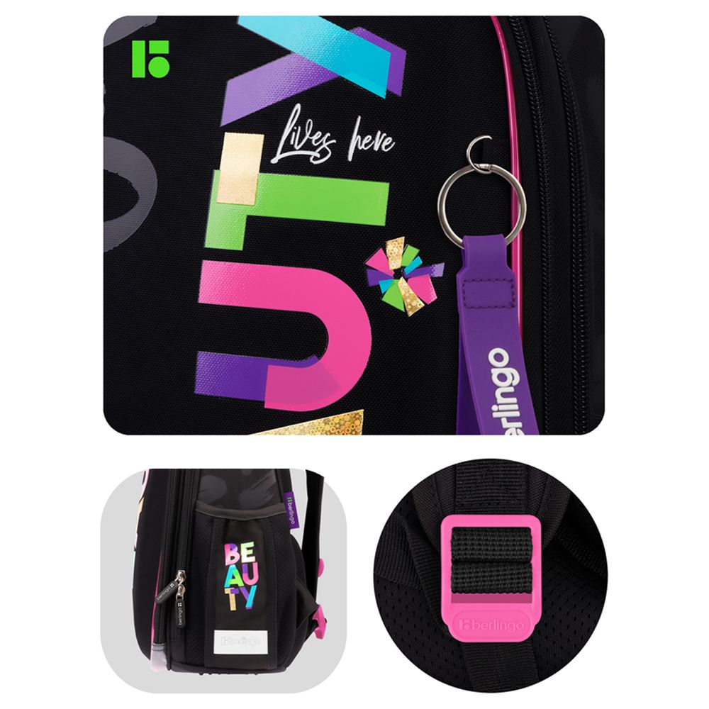 Ранец Berlingo Expert Beauty 37х28х16см, 2 отд., с анатомической спинкой