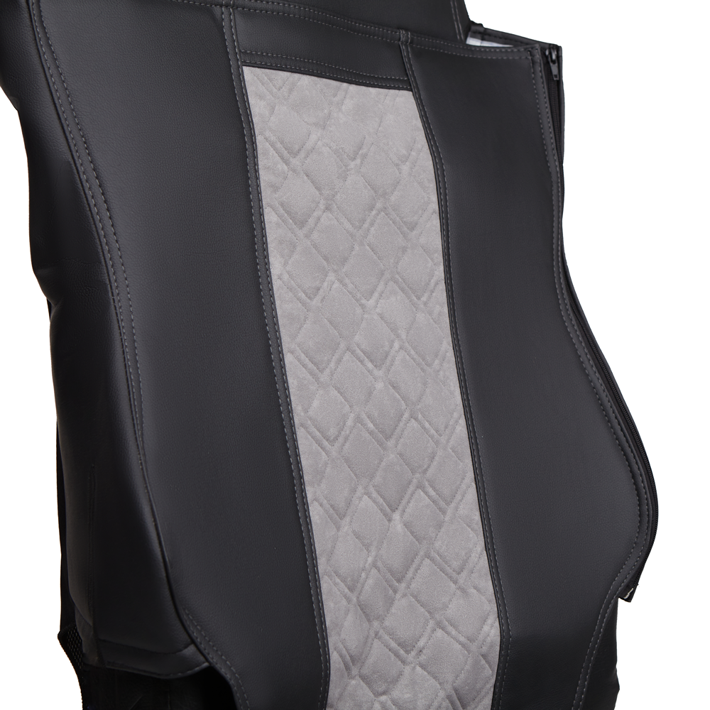 Чехлы SITRAK C7H (экокожа, черный, серая вставка)