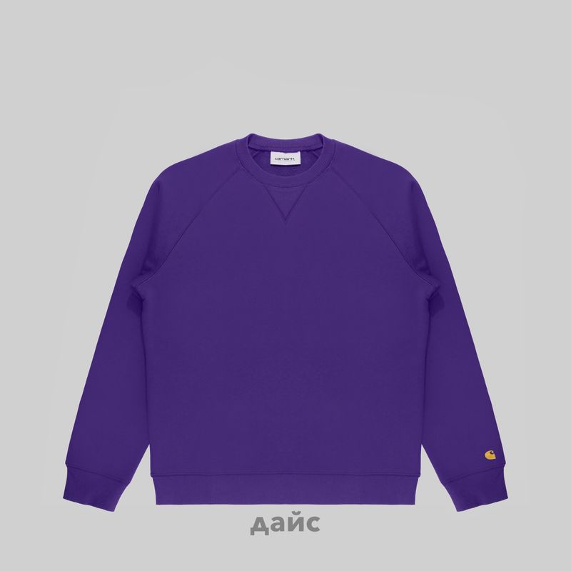 Толстовка мужская Carhartt WIP Chase Sweatshirt артикул:I033660_tyrian - купить в магазине Дайс