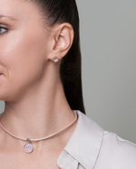 Серьги-пусеты Fiore Luna Dusty Pink Delite A1909.M01 R/S