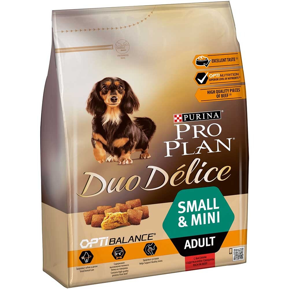 Pro Plan Duo Delice Small&Mini Beef - сухой корм для собак мелких пород (говядина/рис)