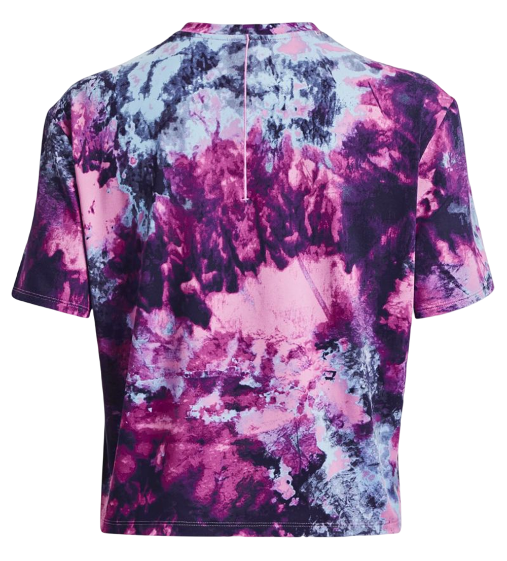 Женская футболка теннисная Under Armour Rush Energy Printed Short Sleeve - midnight navy/jellyfish