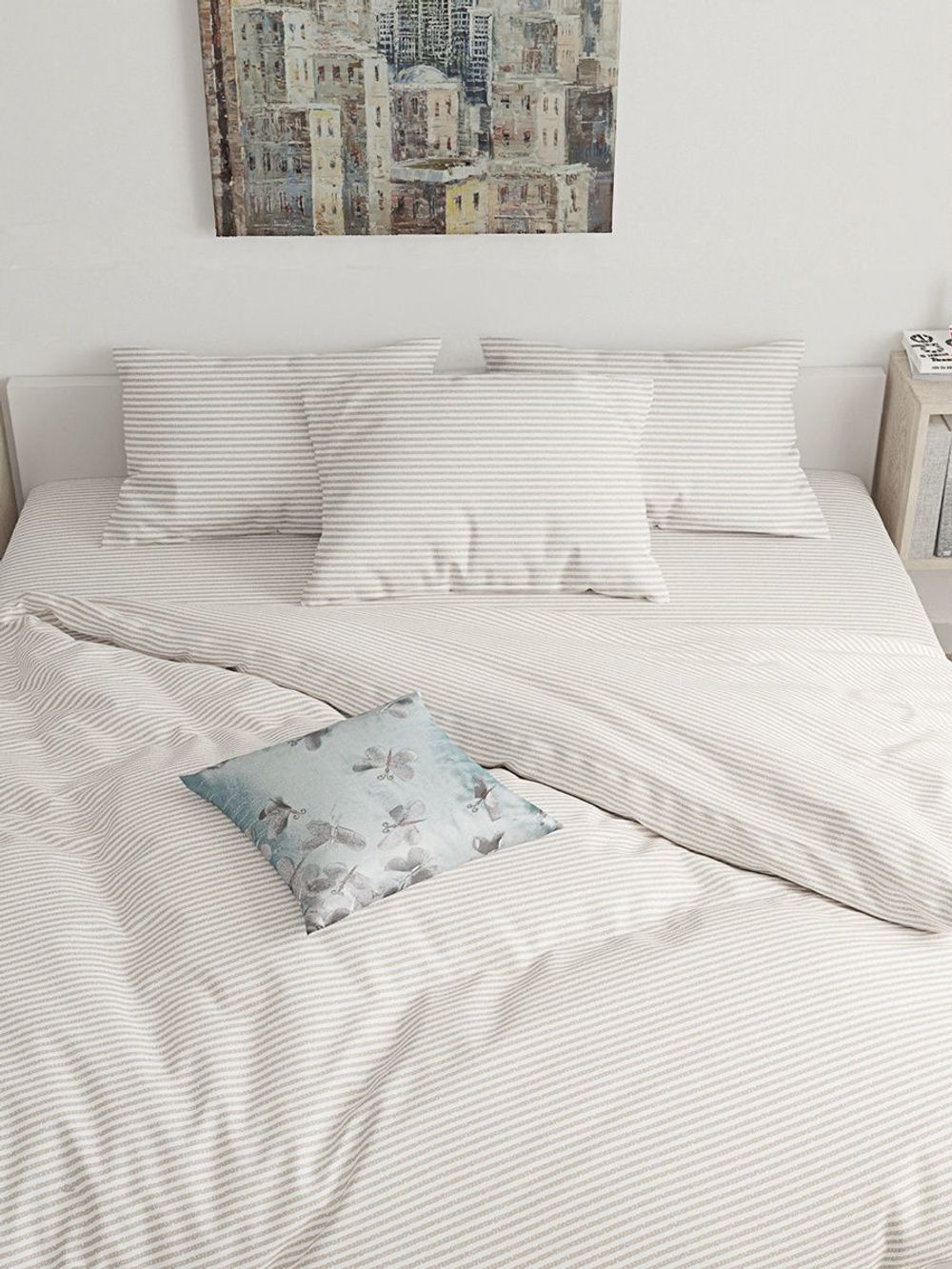 Постельное белье Сказка "Лутон" евро Наволочка 50х70 см 2 шт Простынь 240х215 см Пододеяльник 200х215 см, перкаль