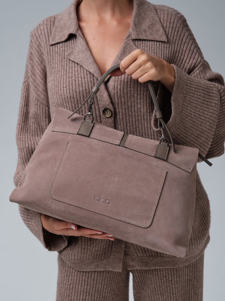 Замшевая сумка сэтчел Colette DBR 31349 капучино