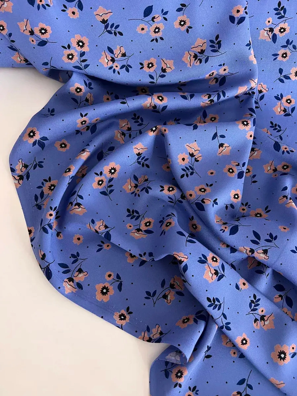 Ткань штапель для шитья 1 м плательная летняя вискозная