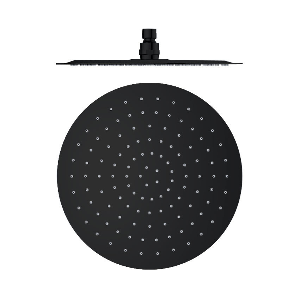 Лейка тропического душа круглая нерж. сталь RM250NM чёрная