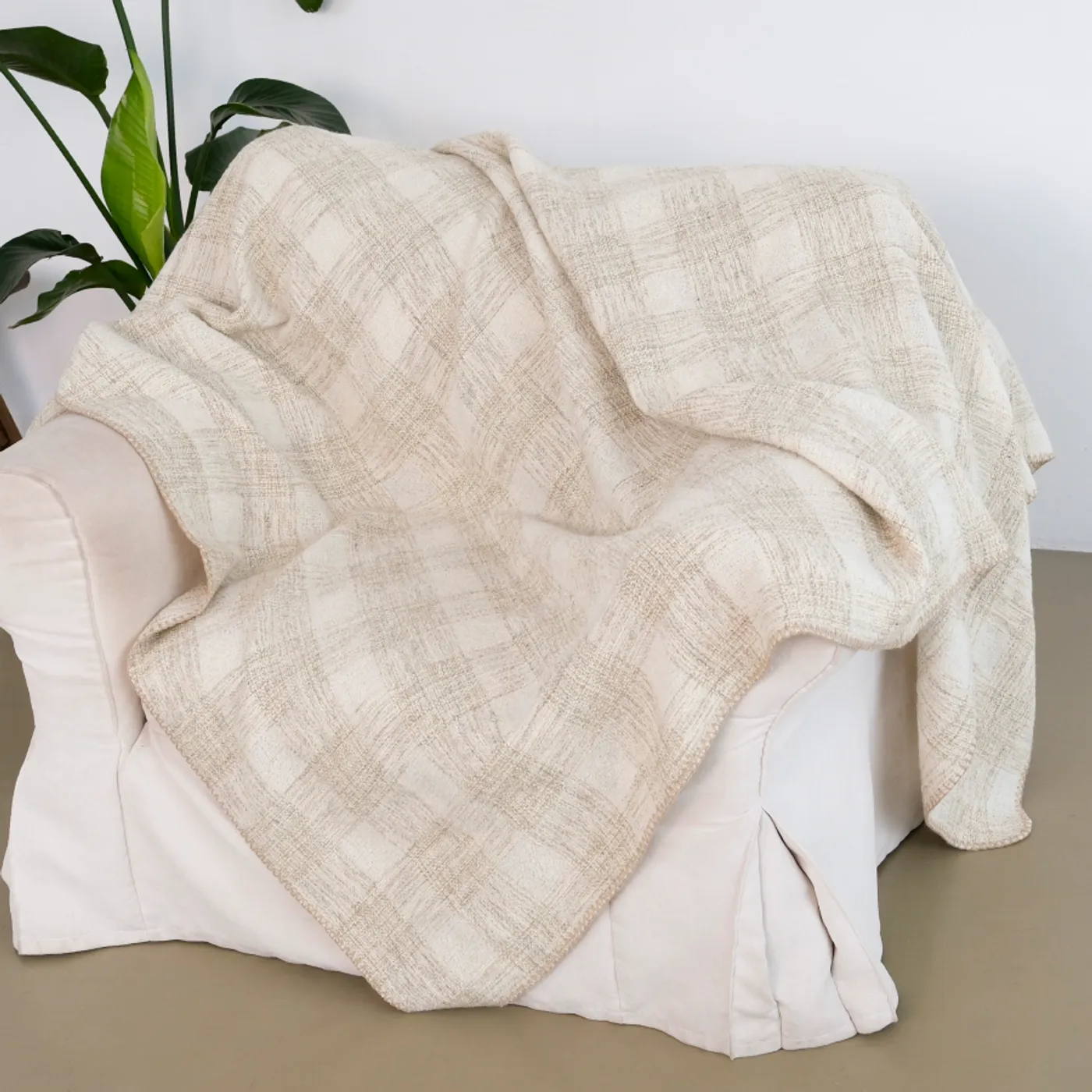 Плед клетчатый, 145х180см