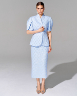 Юбка длины миди из премиального твида