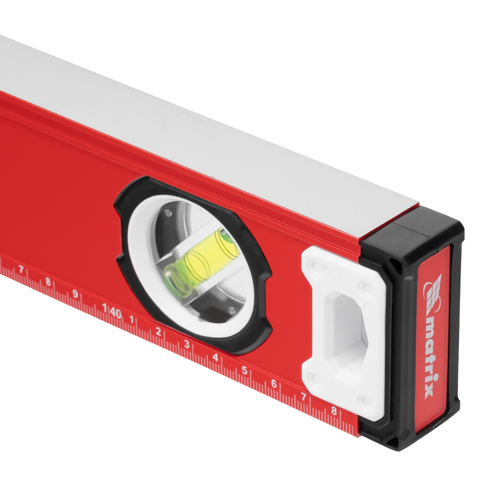 Уровень алюминиевый, фрезерованный, 3 глазка, рукоятки, 1500 мм Matrix