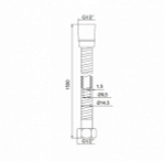 Шланг душевой 150см IDDIS A50611 1.5 армированный, ПВХ, Хром, коробка