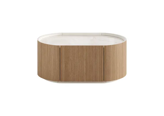 Тумба прикроватная Lagom 1 ящик ширина 60 см (камень LC, натуральный дуб)