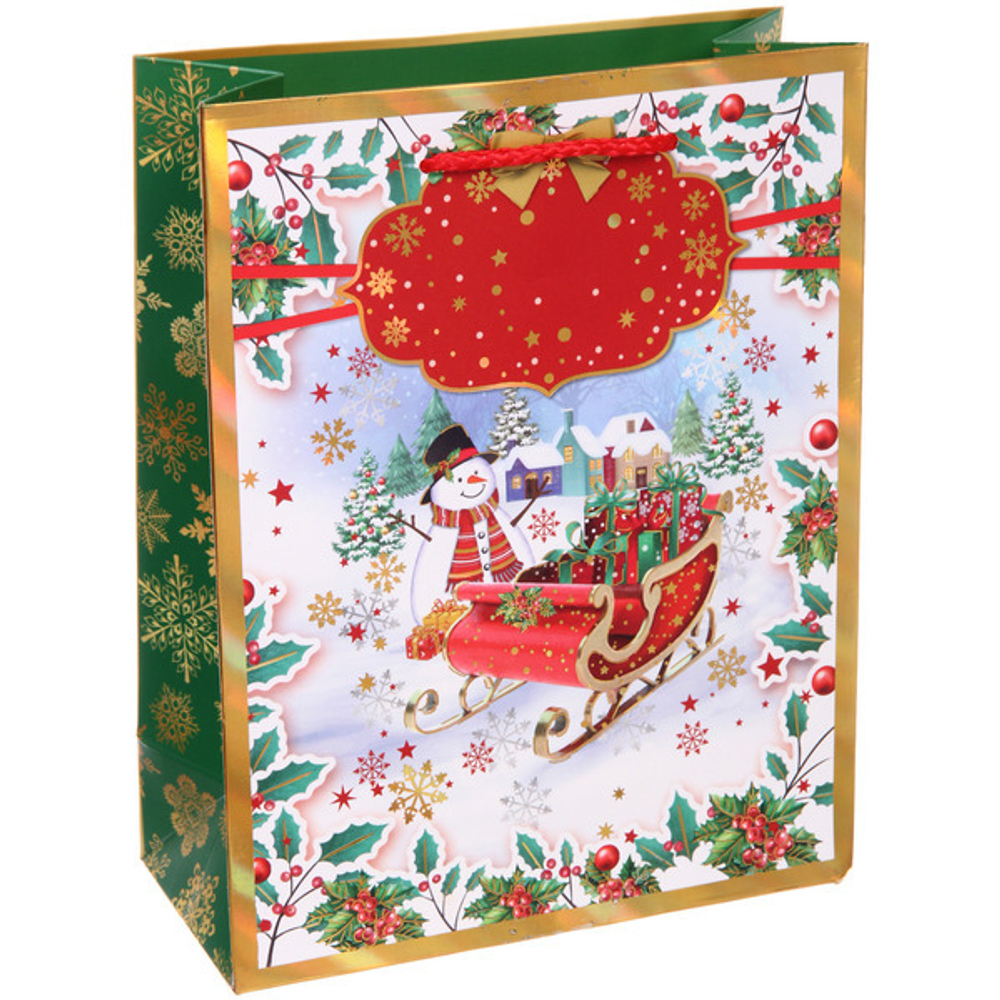 Пакет подарочный «Зимняя радость» 18*23*8 см, микс
