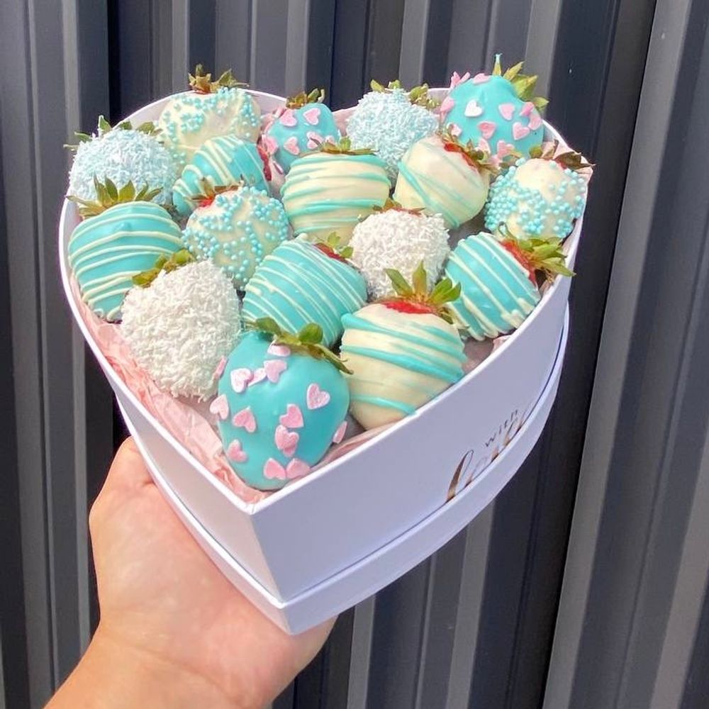 Бокс сердце М Blue