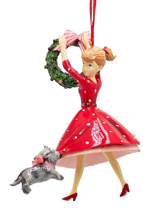 Фигурка подвесная "Девушка с венком"