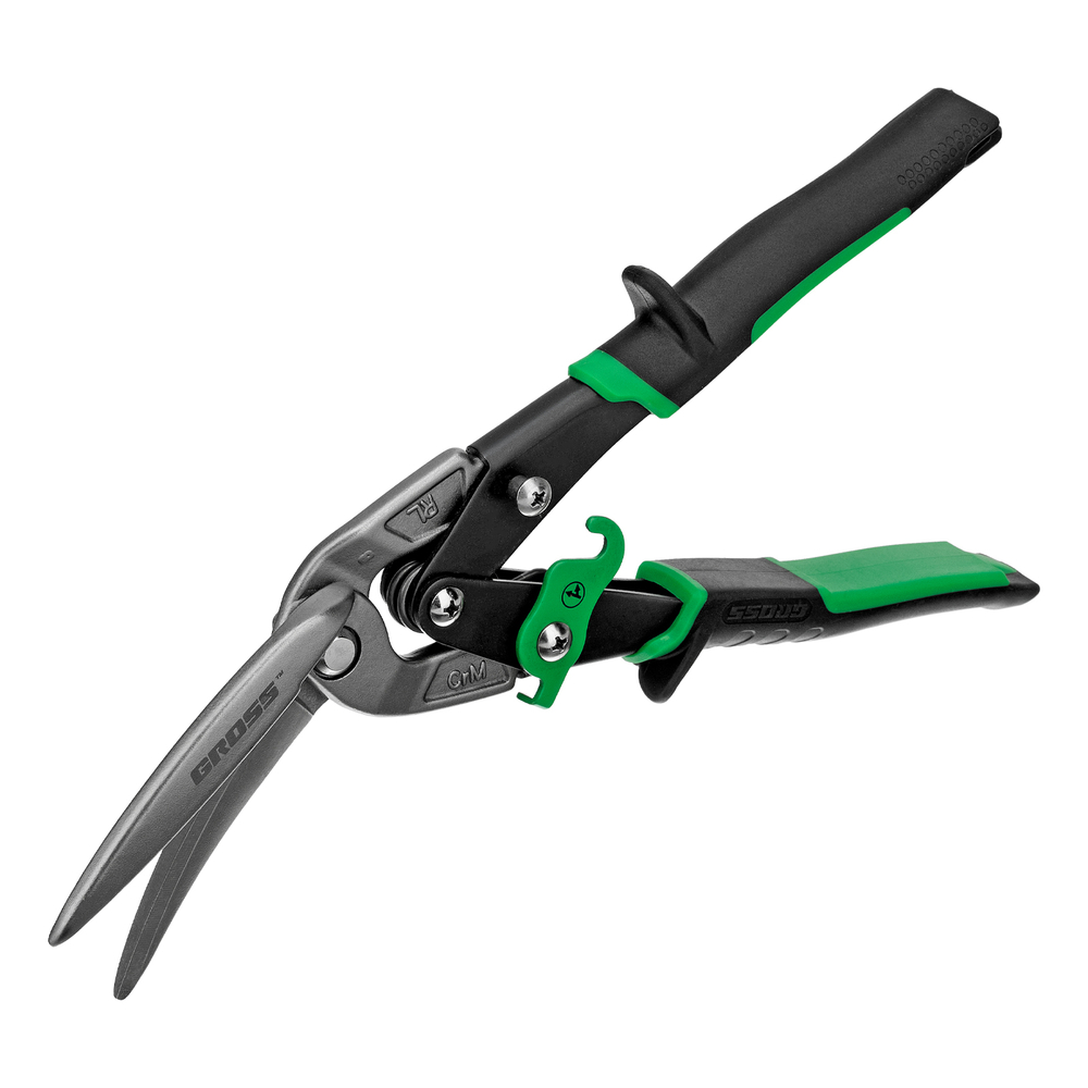 Ножницы по металлу "Piranha", 270 мм, прямой и правый проходной рез, сталь СrMo, двухкомпонентные рукоятки Gross