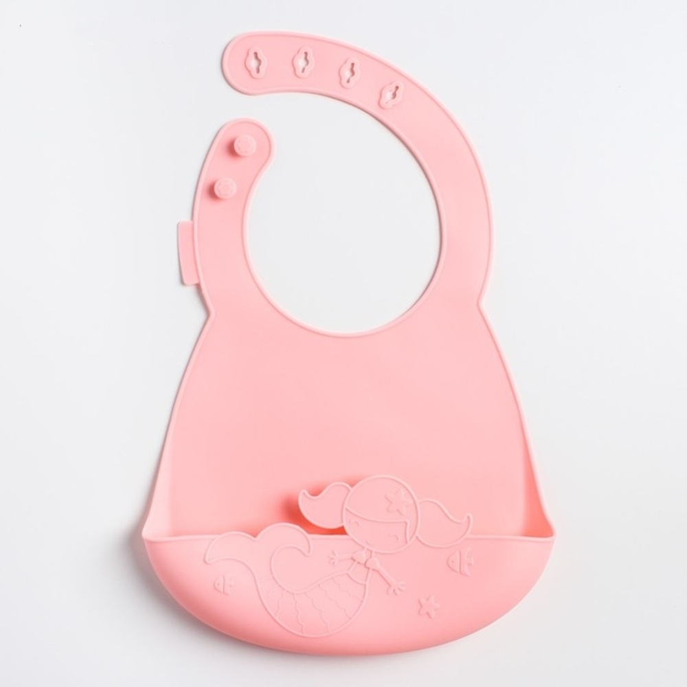 4601147 Нагрудник детский, силиконовый «Русалка», с карманом