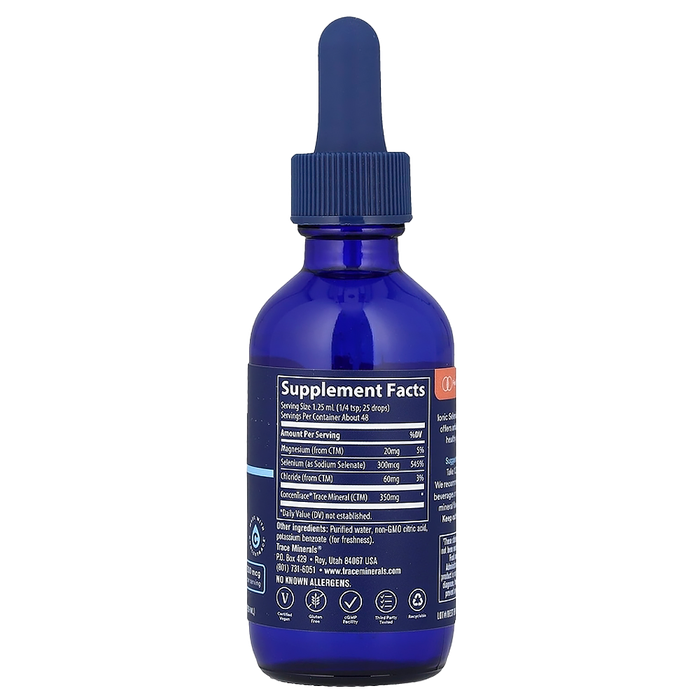 Ионный селен, Ionic Selenium 300 mcg, Trace Minerals, 59 ml 2