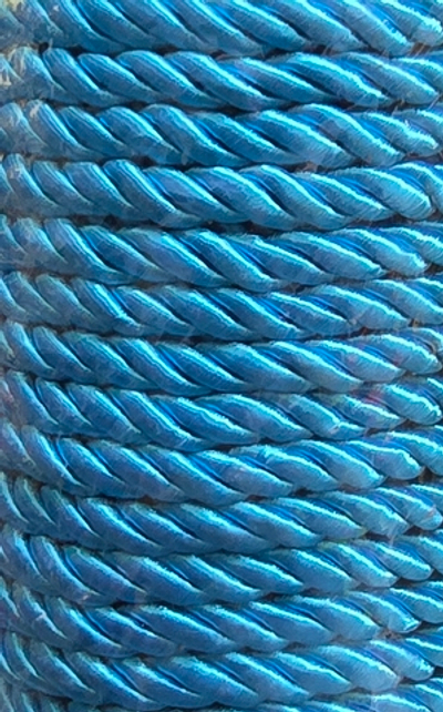 Шнур витой мебельный, ш. 6 мм, бирюза