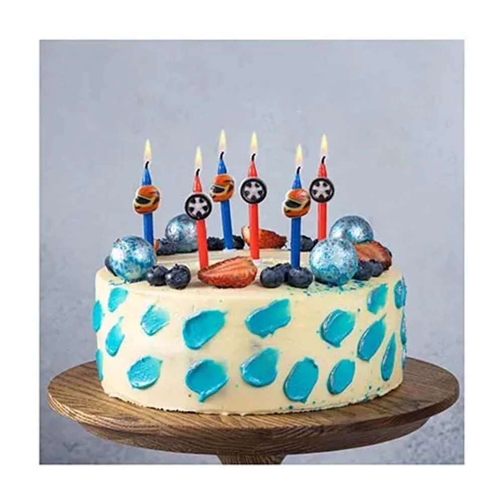 Свечи для торта Гонщик 6шт