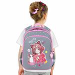 Ранец BRAUBERG QUADRO, 3 отделения, с брелком, "Anime friends", 37х28х18 см, 272022