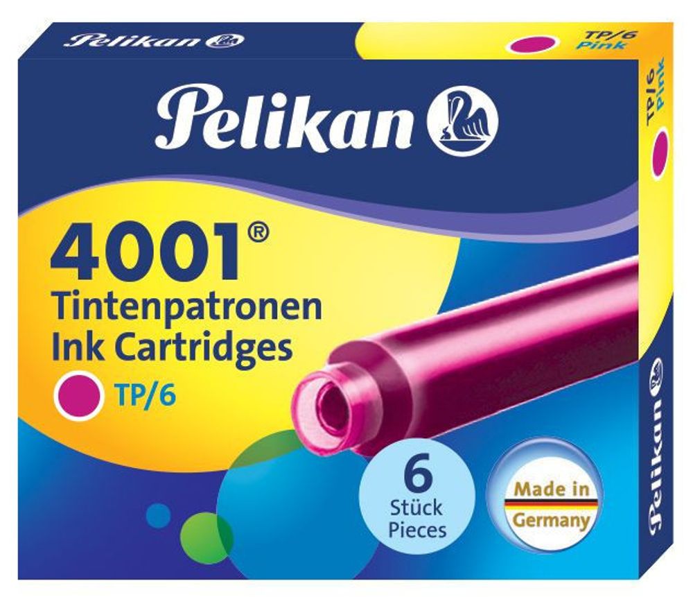 Pelikan  Чернила (картридж), розовые, 6 шт в упаковке