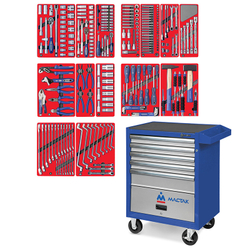 Набор инструментов &quot;ЛИДЕР&quot; в синей тележке, 270 предметов МАСТАК 52-05270B