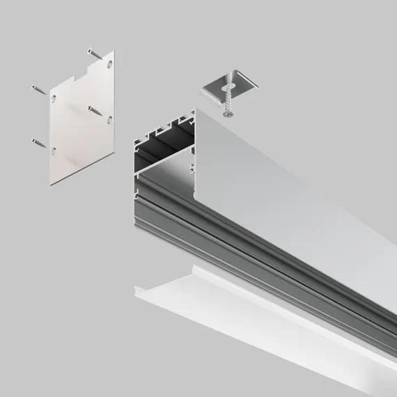 Алюминиевый профиль накладной-подвесной 50x50 (Серебро, 2 м), ALM-5050-S-2M Led Strip alm-5050-s-2m