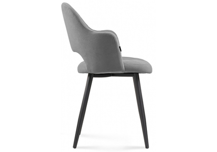 Стул на металлокаркасе Woodville Гутрид ромбы спереди серый, черный