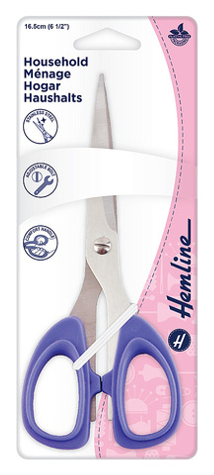 Ножницы хозяйственные, 16,5 см, цвет фиолетовый (10702070/220224/3079595/1_Китай)