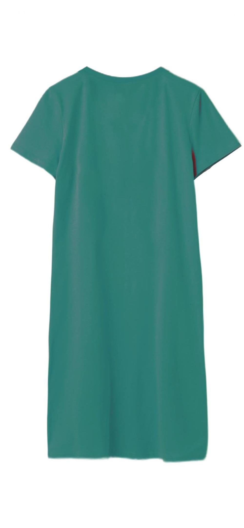 Платье-футболка женское хлопок меланж малахит Elza Meyger