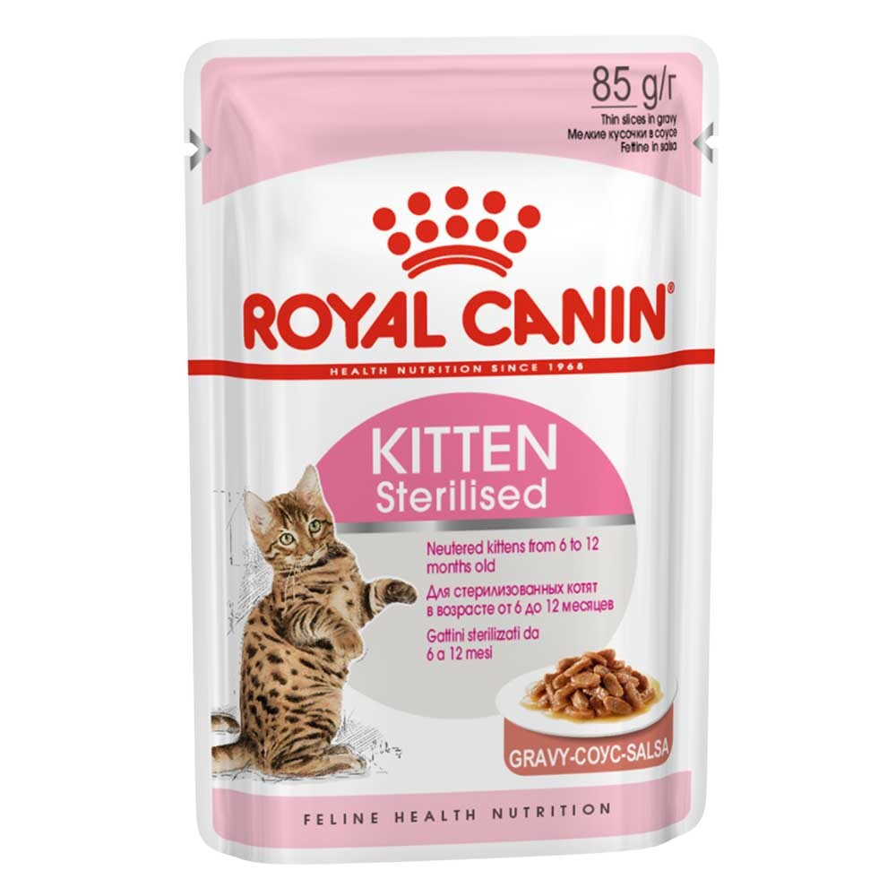 Royal Canin Kitten Sterilised 85 г соус - консервы (пауч) для стерилизованных котят (кусочки)