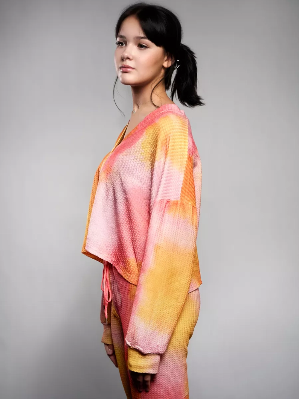 Пижама тай дай со штанами из репса