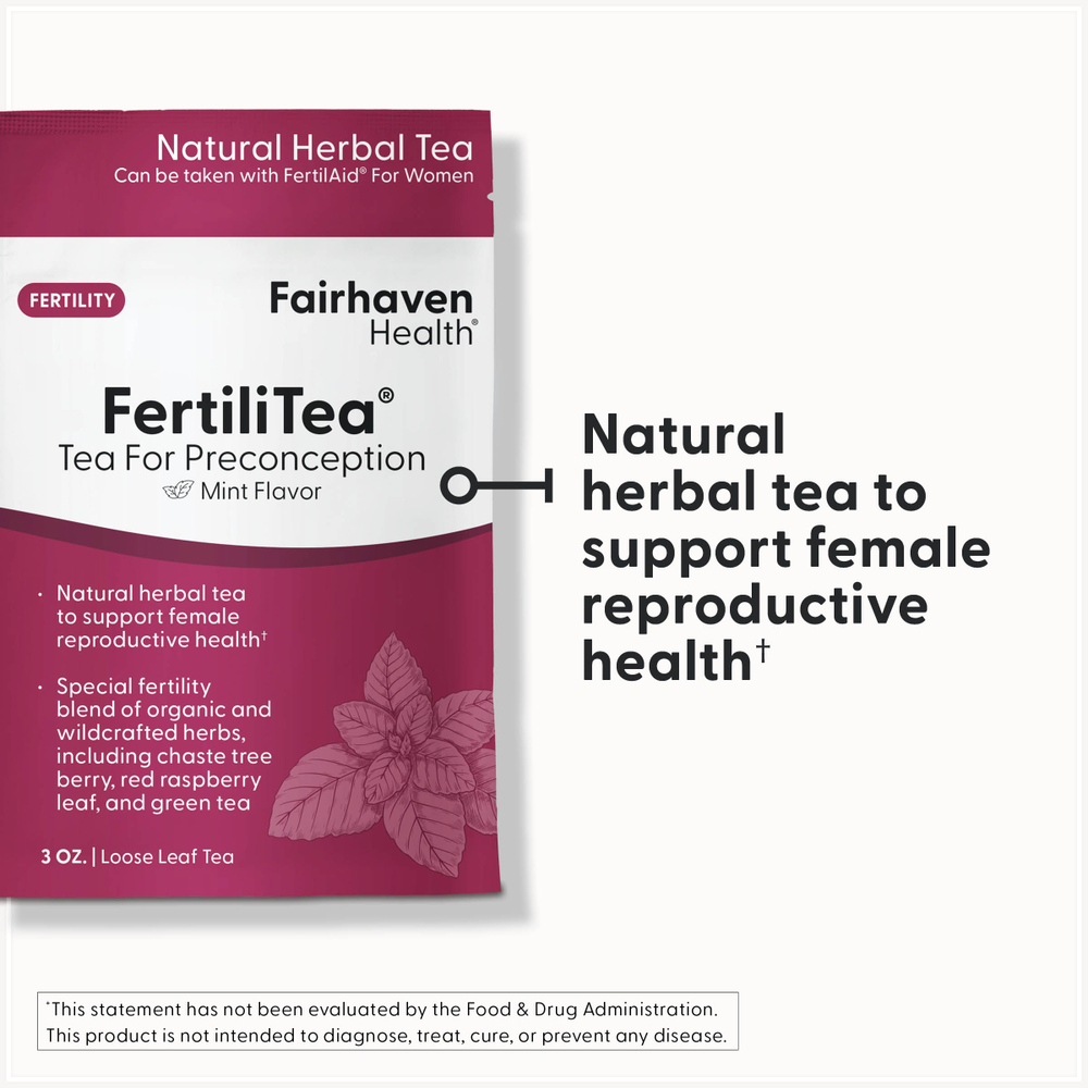 Fairhaven Health, FertiliTea®, листовой чай, для поддержки фертильности, вкус мяты, 3 унции