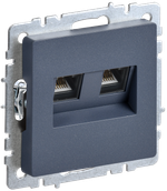 BRITE Розетка компьютерная двойная RJ45 кат.6 РК11-2-БрМ маренго IEK