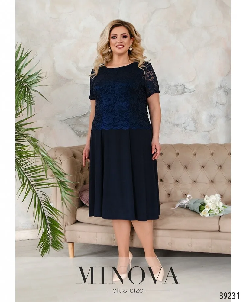 Платье 420-синий Minova