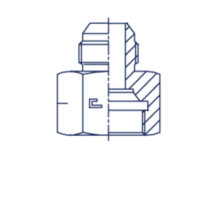 Соединение PS JIC 3/4 - JIC 1/2