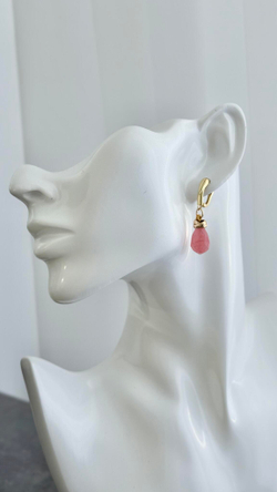 HMG 1019 кварц Серьги капля арт.890, оттенок золото