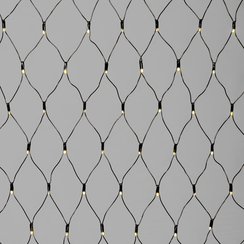 Светодиодная сетка с колпачком 2*2 м., 220В, 256 теплых белых LED, провод черный ПВХ, IP65, LTC (NTL256CAP-11-2WW)