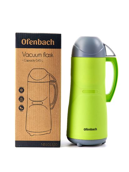 Термос 450 мл. пластиковый со стеклянной колбой Ofenbach NB 101320