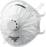STAYER KV-99 класс защиты FFP3, коническая, с клапаном выдоха, фильтрующая полумаска (11110-3)